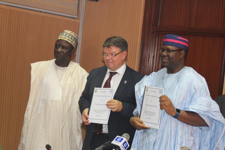 Signing ceremony 19 September 2019 of host country agreement with Nigeria
