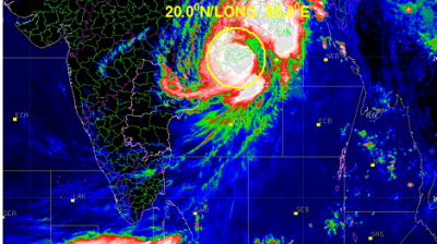 CycloneFani makes landfall in Odisha, India on 3 May