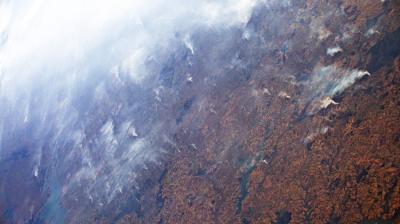 Amazon fires as seen from International space station. Photo ESA