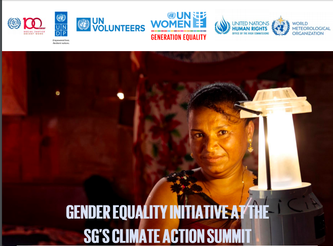 gender equality initiative at the ssc climate action summit.
