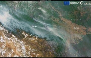 Nasa satellite image of a forest fire in bangladesh.