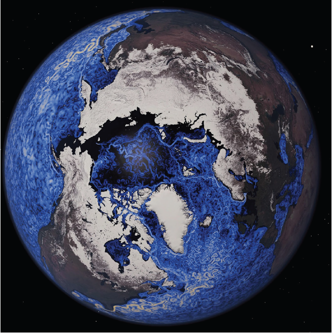 ICON Earth simulation at 1250 metres