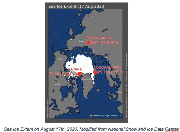 Sea Ice Extent on August 17th