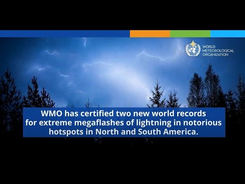 WMO certifies two megaflash lightning records - Animation